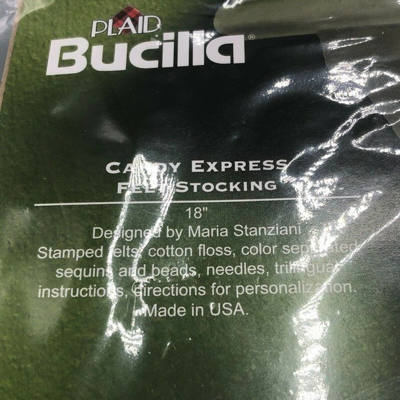 NEW Bucilla Candy Express 18 inch Christmas Felt Stocking Maria Stanziani 86147 - Picture 6 of 6